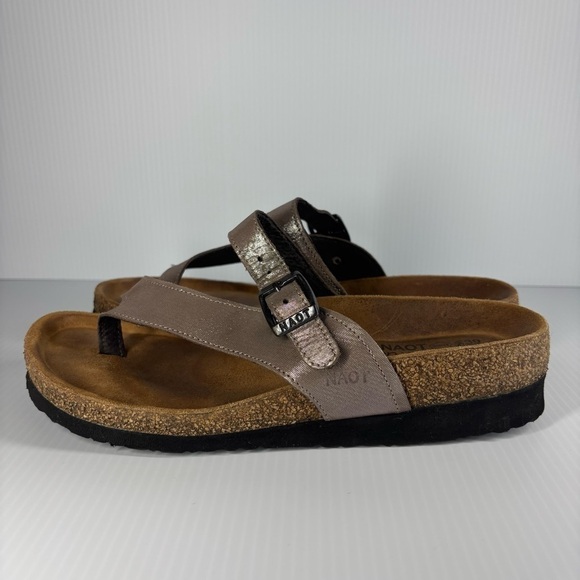 Naot Sandals Womens 6 Tahoe Classic Slides Toe Loop Suede Walking Comfort Travel - Picture 5 of 9